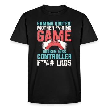 Capture the frustrations of gaming. - Men's Premium Organic T-Shirt - black - Front - Nico (187cm)