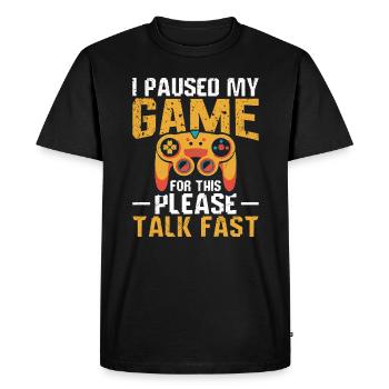 Jouer à la manette Gaming J’ai mon jeu - T-shirt Premium bio Homme - noir - Devant - Nico (187cm)