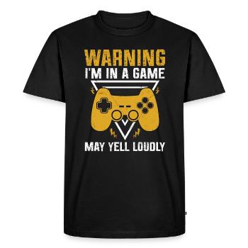 Play Controller Gaming "I'm In A Game, - Men's Premium Organic T-Shirt - black - Front - Nico (187cm)