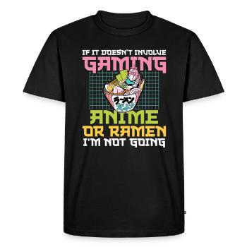 Play controller gaming, gaming, anime or - Men's Premium Organic T-Shirt - black - Front - Nico (187cm)