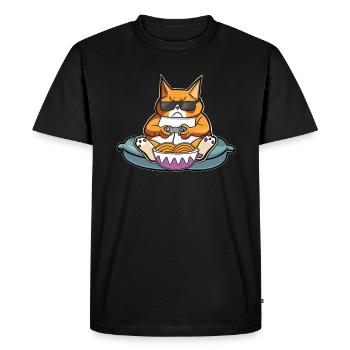Play controller gaming, gaming, anime or - Men's Premium Organic T-Shirt - black - Front - Nico (187cm)