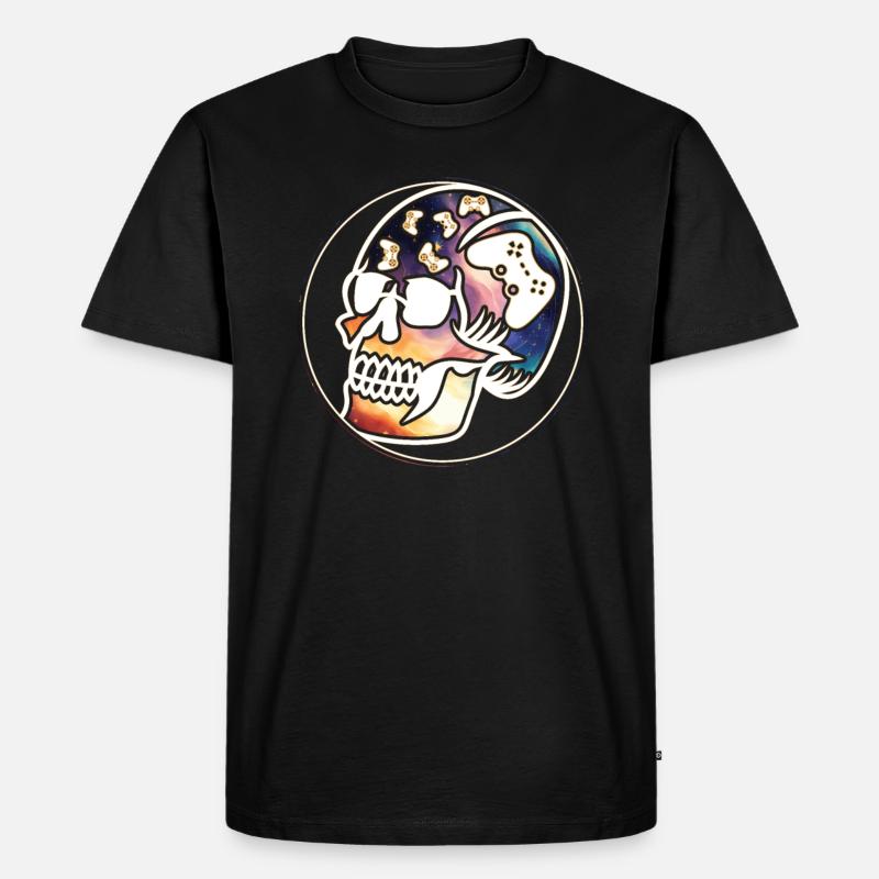 Play Controller Gaming Skull Controller - T-shirt Premium bio Homme - noir