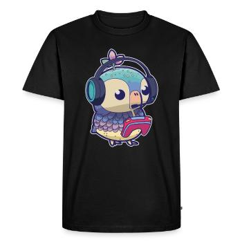 Play Controller Gaming Owl avec casque - T-shirt Premium bio Homme - noir - Devant - Nico (187cm)