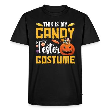 Halloween costume that is my candy tester - Men's Premium Organic T-Shirt - black - Front - Nico (187cm)