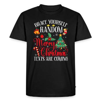 Voyez-vous ensemble, heureux accidentellement - T-shirt Premium bio Homme - noir - Devant - Nico (187cm)