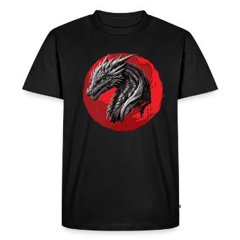 Dragon traditionnel japonais Le dragon - T-shirt Premium bio Homme - noir - Devant - Nico (187cm)