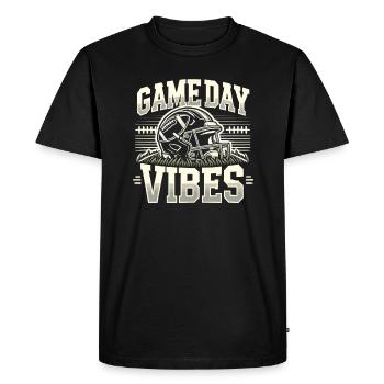 Game Day Vibes Soccer Design - Men's Premium Organic T-Shirt - black - Front - Nico (187cm)