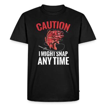 I could catch fishing at any time - Men's Premium Organic T-Shirt - black - Front - Nico (187cm)