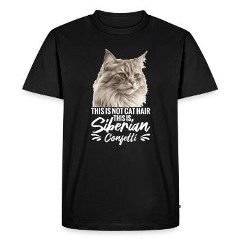 Ce n’est pas du poil de chat, c’est sibérien - T-shirt Premium bio Homme - noir - Devant - Nico (187cm)