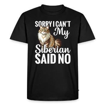 Chat Désolé, je n’arrive pas à obtenir mon - T-shirt Premium bio Homme - noir - Devant - Nico (187cm)