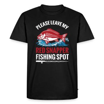 Fishing please leave my red snapper - Men's Premium Organic T-Shirt - black - Front - Nico (187cm)