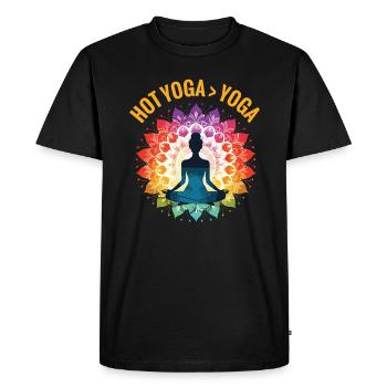 "yoga Instructor: My Job Is To Make Hot Yoga > - Men's Premium Organic T-Shirt - black - Front - Nico (187cm)