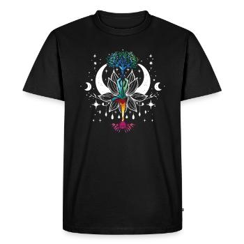 Namaste illustration d’un beau, détaillé - T-shirt Premium bio Homme - noir - Devant - Nico (187cm)
