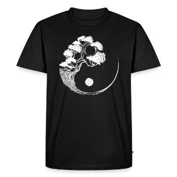Namaste illustration d’un beau, détaillé - T-shirt Premium bio Homme - noir - Devant - Nico (187cm)