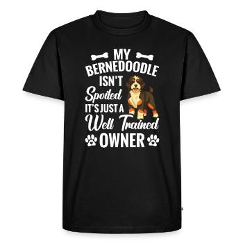 Mon Bernedoodle n’est pas gâté, c’est juste - T-shirt Premium bio Homme - noir - Devant - Nico (187cm)