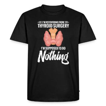 I am supposedly recovering from a - Men's Premium Organic T-Shirt - black - Front - Nico (187cm)