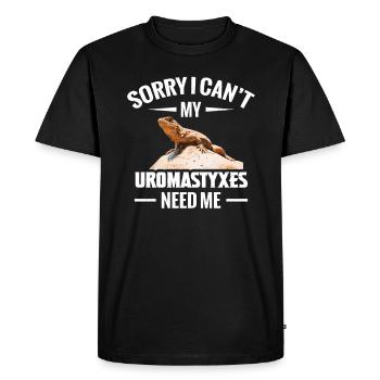 Sorry, I can't, my little ones - Men's Premium Organic T-Shirt - black - Front - Nico (187cm)