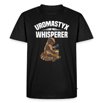 Crazy Uromastyx Whisperer - Men's Premium Organic T-Shirt - black - Front - Nico (187cm)