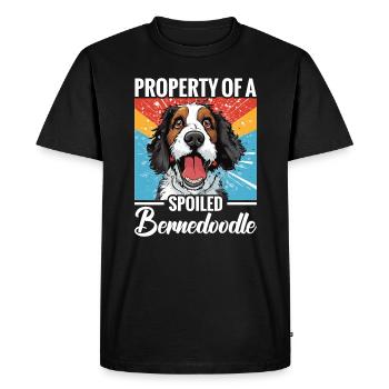Propriété d’un Bernedoodle gâté - T-shirt Premium bio Homme - noir - Devant - Nico (187cm)
