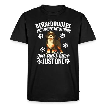 Bernedoodles are like potato chips that you can - Men's Premium Organic T-Shirt - black - Front - Nico (187cm)