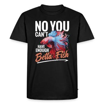 Non, vous ne pouvez pas avoir assez de poissons betta. - T-shirt Premium bio Homme - noir - Devant - Nico (187cm)