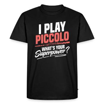 I play Piccolo, what's your superpower? - Men's Premium Organic T-Shirt - black - Front - Nico (187cm)
