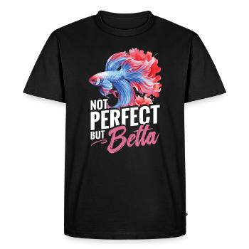 Not perfect, but Betta - Men's Premium Organic T-Shirt - black - Front - Nico (187cm)