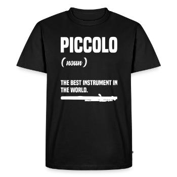 piccolo (noun), the best instrument of the - Men's Premium Organic T-Shirt - black - Front - Nico (187cm)
