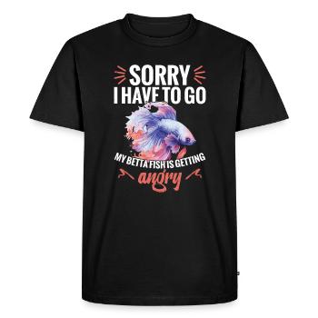 I'm sorry I have to go, my - Men's Premium Organic T-Shirt - black - Front - Nico (187cm)