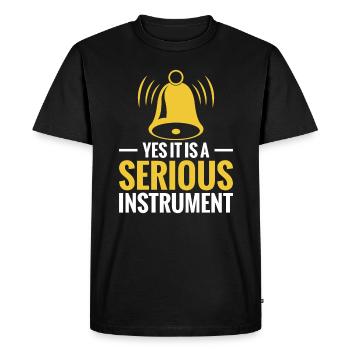 Handbells Yes, it's a serious one - Men's Premium Organic T-Shirt - black - Front - Nico (187cm)