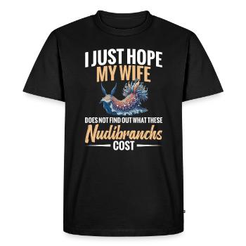 I just hope that my wife doesn't find out - Men's Premium Organic T-Shirt - black - Front - Nico (187cm)