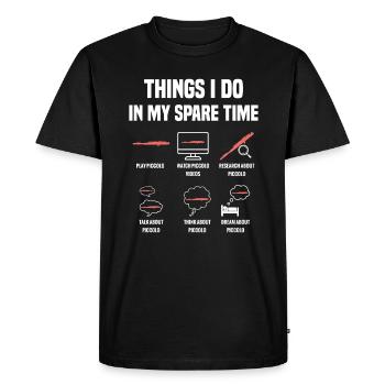 Piccolo Themes I Do In My Free Time - Men's Premium Organic T-Shirt - black - Front - Nico (187cm)