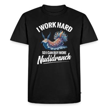 I'm working hard to get more slugs - Men's Premium Organic T-Shirt - black - Front - Nico (187cm)