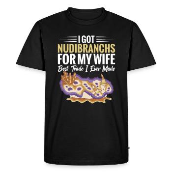 "I got slugs for my wife – - Men's Premium Organic T-Shirt - black - Front - Nico (187cm)