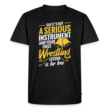 Dis-le que ce n’est pas un instrument sérieux et - T-shirt Premium bio Homme - noir - Devant - Nico (187cm)