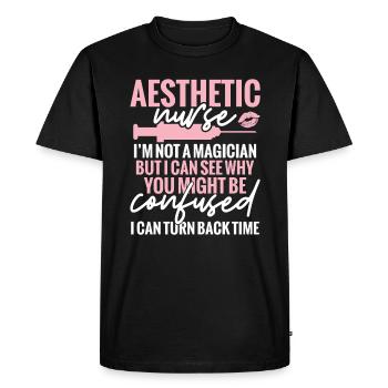 Infirmière esthétique Je ne suis pas une - T-shirt Premium bio Homme - noir - Devant - Nico (187cm)