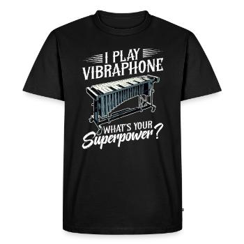 I play vibraphone, what's your superpower? - Men's Premium Organic T-Shirt - black - Front - Nico (187cm)