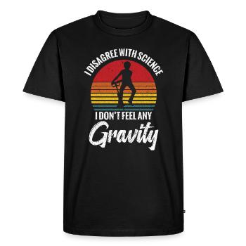 Pogo-stick "Je ne suis pas familier avec la science - T-shirt Premium bio Homme - noir - Devant - Nico (187cm)