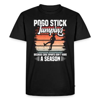 Le pogo-stick jumping, parce que les sports cool ne le font pas - T-shirt Premium bio Homme - noir - Devant - Nico (187cm)