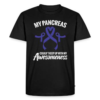 Mon pancréas a pu travailler avec mon - T-shirt Premium bio Homme - noir - Devant - Nico (187cm)