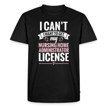 Je ne peux pas et je veux quitter ma maison de retraite - T-shirt Premium bio Homme - noir - Devant - Nico (187cm)