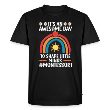 C’est une belle journée pour rencontrer des petits esprits. - T-shirt Premium bio Homme - noir - Devant - Nico (187cm)