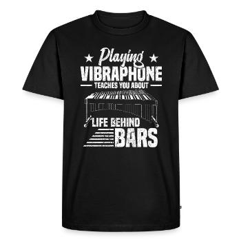 If you play vibraphone, learn more about - Men's Premium Organic T-Shirt - black - Front - Nico (187cm)