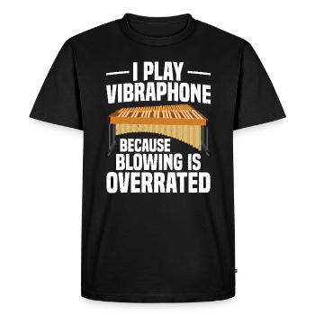 I play vibraphone because blowing overrates - Men's Premium Organic T-Shirt - black - Front - Nico (187cm)