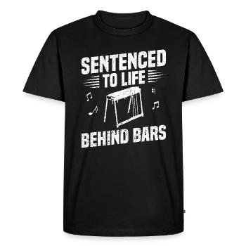 De la guitare pedal steel à la prison à vie - T-shirt Premium bio Homme - noir - Devant - Nico (187cm)