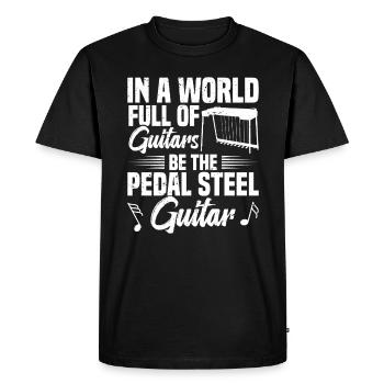 Dans un monde plein de guitares -bee l’interface graphique - T-shirt Premium bio Homme - noir - Devant - Nico (187cm)