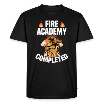 Fire academy completed - Men's Premium Organic T-Shirt - black - Front - Nico (187cm)