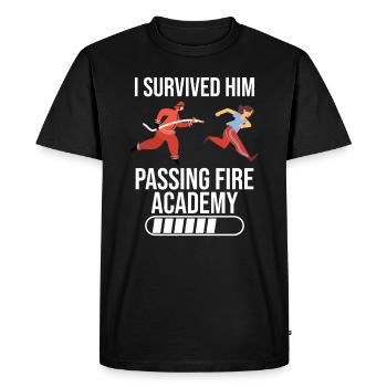 I outlived him as he did the Fire Academy - Men's Premium Organic T-Shirt - black - Front - Nico (187cm)