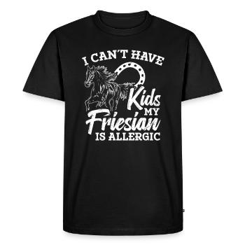 Je ne peux pas avoir d’enfants qui parlent mon frison - T-shirt Premium bio Homme - noir - Devant - Nico (187cm)