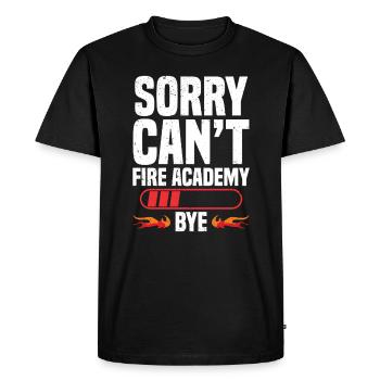 Excuse me. Tilt. Fire Academy. Goodbye. - Men's Premium Organic T-Shirt - black - Front - Nico (187cm)